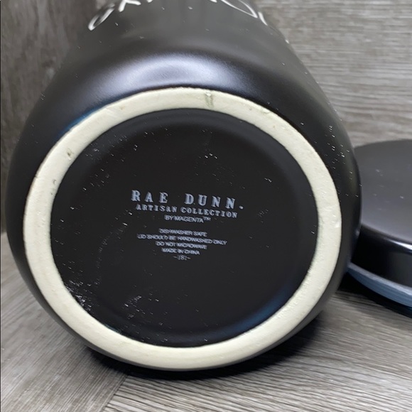 Rae Dunn GRANOLA loop lid canister NEW! black LL - Picture 5 of 5